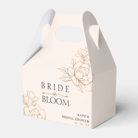 Braut in Bloom Tan Brown Brautparty Geschenkschachtel (Vorderseite)