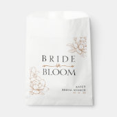 Braut in Bloom Tan Brown Brautparty Geschenktütchen (Vorderseite)
