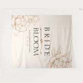 Braut in Bloom Tan Brown Brautparty Wandteppich (Vorderseite (Horizontal))