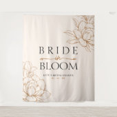 Braut in Bloom Tan Brown Brautparty Wandteppich (Vorderseite)