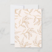 Braut in blühendem Brautparty Begrüßungszeichen Dankeskarte (Rückseite)