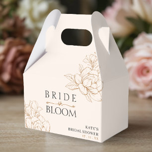 Braut in Blüte Tanbraune Hochzeitsdusche Geschenkschachtel