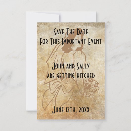 Braut in Brown Grunge (Rückseite)