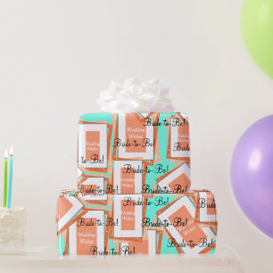 Braut in Cantaloupe Blue Geschenkpapier