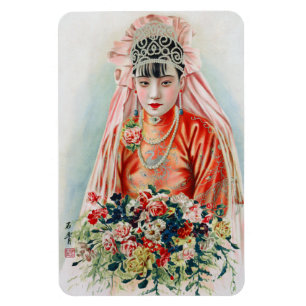 Braut in chinesischer Red Wedding Shanghai Yuefenp Magnet