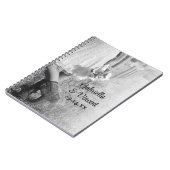 Braut in Cowboy Boots Sonnenblumen Country Wedding Notizblock (Linke Seite)