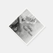 Braut in Cowboy Boots und Sonnenblumen Brautparty Serviette (Ecke)