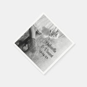 Braut in Cowboy Stiefel, Sonnenblumen Country Wedd Serviette (Ecke)