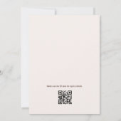 Braut in einem Tini-Bit QR-Code-Junggesellinnenabs Einladung (Rückseite)