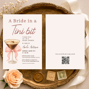 Braut in einem Tini-Bit QR-Code-Junggesellinnenabs Einladung