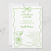 Braut in einem Tini Bit Scribble MartinBridal Dusc Einladung (Vorderseite)
