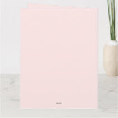 Braut in Gown auf Rose Quartz Brautparty Dankeskarte (Rückseite)