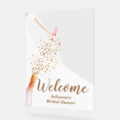 Braut in Gown Brautparty Willkommen Acrylschild (Winkel)