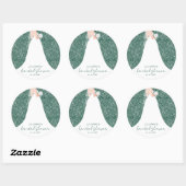 Braut in Hochzeitskleid Brautparty Runder Aufkleber (Blatt)