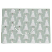 Braut in Hochzeitskleid Große Geschenktüte (Vorderseite)