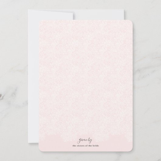 Braut in Lace Gown Brautparty Einladung (Rückseite)