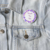 Braut in Lavendel Blumenkranz Button (Beispiel)