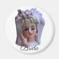 Braut in rosa Kopf Vase Puppen Maniküre Hochzeitst