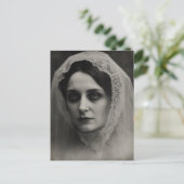 Braut in Schwarz und Weiß Postkarte (Stehend Vorderseite)