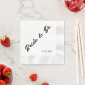 Braut in spe, benutzerdefiniertes Datum, moderne H Serviette (Beispiel)