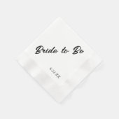 Braut in spe, benutzerdefiniertes Datum, moderne H Serviette (Ecke)