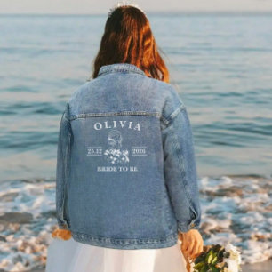 Braut in spe Moderne individuelle Braut Name Dat Jeansjacke