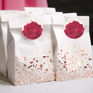 Braut in voller Blüte Rosé und Gold Blumen-Brautdu Runder Aufkleber