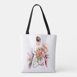 Braut in Wasserfarbe | Hochzeit Tasche