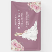 Braut in Wedding Gown Brautparty Willkommen Banner (Vertikal)