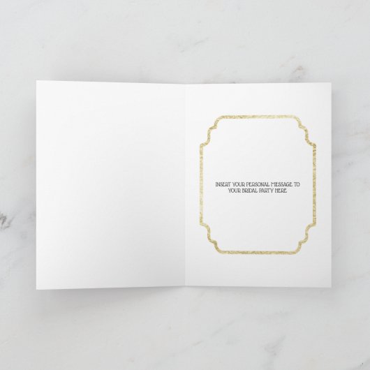 Braut in weißem Kleid Ändern Haarfarbe Hochzeit Karte (Innenseite)