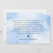 Braut ist auf Cloud Nine Brautparty Dankeskarte (Rückseite)