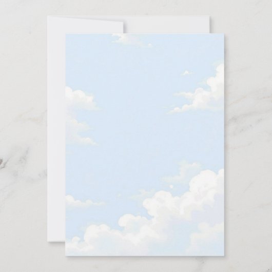 Braut ist auf Cloud Nine Brautparty Einladung (Rückseite)