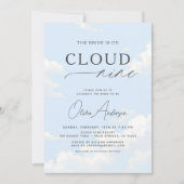 Braut ist auf Cloud Nine Brautparty Einladung (Vorderseite)
