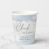 Braut ist auf Cloud Nine Brautparty Pappbecher (Rückseite)