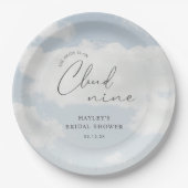 Braut ist auf Cloud Nine Brautparty Pappteller (Vorderseite)