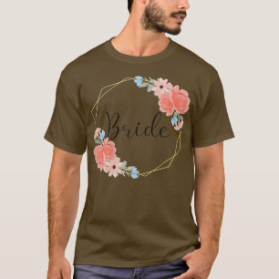 Braut Junggesellenabschied Blumenkranz Rosa Blau B T-Shirt