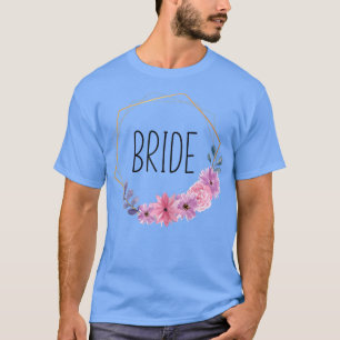 Braut Junggesellenabschied Braut Lila Blumen Boho T-Shirt