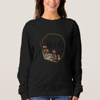Braut Junggesellenabschied Rot Blumen Braut Damen Sweatshirt