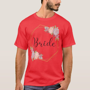 Braut Junggesellenparty Blumen Bemalte Braut  T-Shirt