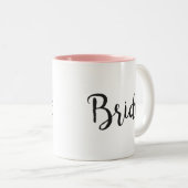 Braut-Kaffee-Tasse Minimalistic Hochzeits-Geschenk Zweifarbige Tasse (VorderseiteRechts)