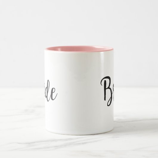 Braut-Kaffee-Tasse Minimalistic Hochzeits-Geschenk Zweifarbige Tasse (Mittel)