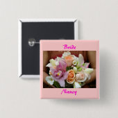 Braut-Knopf Button (Vorne & Hinten)