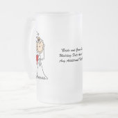 Braut-kundengerechte GlasTasse Mattglas Bierglas (Vorderseite Links)