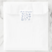 Braut-Letzter-Splash-Design | Ocean Beach Junggese Quadratischer Aufkleber (Tasche)