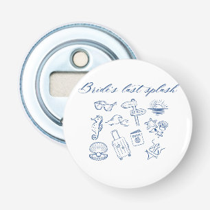 Braut-Letzter-Spritzer-Design   Ozean-Strand-Jungg Flaschenöffner