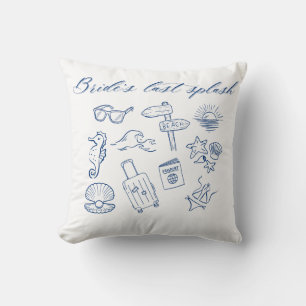 Braut-Letzter-Spritzer-Design Ozean-Strand-Jungg Kissen