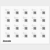 Braut-Lieblings-QR-Code-Hochzeitsgetränkesticker Quadratischer Aufkleber (Blatt)