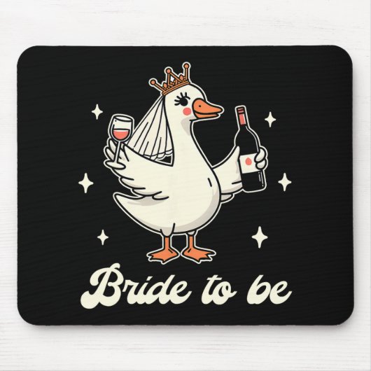 Braut Mädchen Brautjungfer Hochzeit Alberner Gans Mousepad (Vorne)