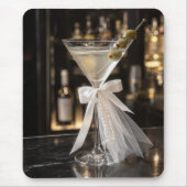 Braut-Martini-Cocktail auf einer Bar Mousepad (Vorne)