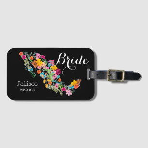 Braut Mexiko Florale Destination Hochzeit Gepäckanhänger